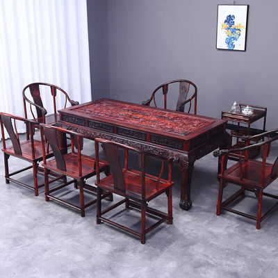 紅木茶桌圖片大全 各種款式紅木茶桌產品圖欣賞【15圖